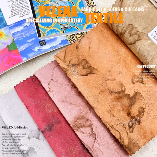 Nuovo tessuto per la casa Soft Holland Velluto tinto con stampa e colla goffratura Tappezzeria Divano Tessuto per tende Fabbrica in Cina 9